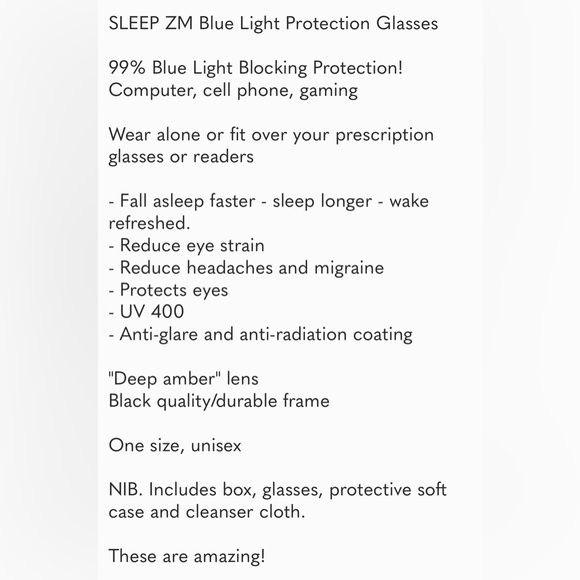 New SLEEP ZM Blue Light Glasses - Picture 5 of 7